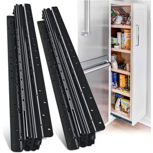 Undermount Heavy Duty Drawer Slides Rail Bottom Mounted Full Extension Hidden Drawer Runners Ball Bearing Glides Staircase Cupboard Cabinet Wardrobe 16 24 32 40 Inch (loads up to 260 lbs)1 Pair