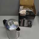 Primula Stovetop Coffee Percolator, Premium Stainless Steel Coffee Maker with Reusable Filter Basket, Non-Drip Spout, Glass Knob Brew Indicator and Heat Resistant Handle, Dishwasher Safe, 8 Cup