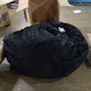 Sofa Sack Bean Bag Lounger - Plush Bean Bag Sofas with Super Soft Microsuede Cover - XL Memory Foam Stuffed Lounger Chairs for Kids, Adults, Couples - Jumbo Bean Bag Chair Furniture 6 Feet - Black