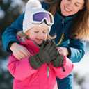 Cooraby 2 Pairs Kids Snow Ski Gloves Winter Waterproof Warm Gloves for Boys Girls Cold Weather Outdoor