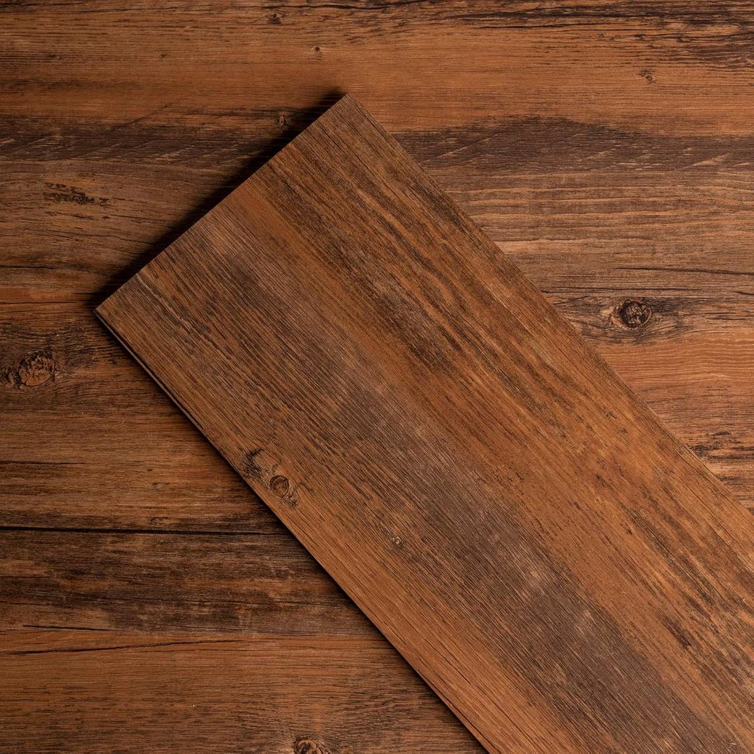 Self Adhesive Floor Planks | Vinyl Floor Tiles Wooden Effect | Peel and Stick Vinyl Flooring | Easy to Clean for Bedroom Living Room Hallways Floor Planks (5.02m, Honduras Rosewood)