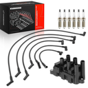 A-Premium 1 Ignition Coils with 6 Spark plug Wires and 6 Iridium Spark Plugs Compatible with Ford Ranger 2001-2003 V6 3.0L & Mazda B3000 2001 V6 3.0L, FLEX