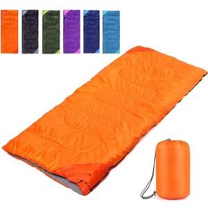 Camping Sleeping Bag for Adults Boys and Girls,Cold and Warm Weather-Summer, Spring, Fall, Lightweight, Waterproof Compact Bag for Camping Gear Equipment, Traveling, and Outdoors (orange)