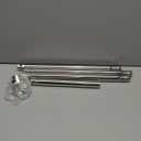 Silver Shower Curtain Rod 2665 Inch, Adjustable Spring Tension Curtain Rod No Drill, Stainless Steel Shower Rod Easy Install, Rustproof Tension Rod for Windows Bathroom Closet Kitchen Room Divider