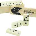 ERLLE - Jumbo Dominoes Set, Extra-Large Double Six Domino Set for Kids & Adults, Premium Giant Dominoes for Outdoor & Indoor Games, Classic Mexican Train, Chicken Foot, and Family Game Night Fun