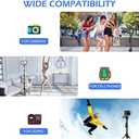 Sensyne 67" Phone-Tripod, Extendable Cell Phone Tripod Stand & Selfie Stick with Wireless Remote and Phone Holder, Compatible with iPhone Android Phone, Camera (Black)