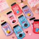 Tinlade 36 Pcs Valentine's Mason Jar Cards Bags Valentine Greeting Card Resealable Bags with Zipper Valentines Exchange for Kids Boys Girls School Class Classroom Party Favors Gifts (Diverse Style)