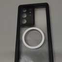 Lanhiem Magnetic for Samsung Galaxy S23 Ultra Case, IP68 Waterproof Dustproof, Built-in Screen Protector, Rugged Full Body Shockproof Cover for Galaxy S23 Ultra 5G 6.8 Inch, Black/Clear