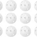 Champion Sports 9" Hollow Plastic Baseballs  Lightweight, Durable Practice Balls for All Ages  Multiple Pack Sizes & Colors (White)