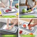 Titanium Cutting Board, 100% Pure Titanium Cutting Boards for Kitchen, Double-Sided Food-Grade Chopping Board for Meat, Vegetables & Fruits, Dishwasher-Friendly (11.42''X7.8'')