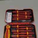 HURRICANE 1000V Insulated Electrician Screwdriver Set, All-in-One Premium Professional 13-Pieces CR-V Magnetic Phillips Slotted Pozidriv Torx Screwdriver