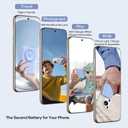 Wireless Portable Charger for Samsung, 5000mAh Ultra Slim Power Bank with Innovative Electric Suction Cup, Compatible with iPhone and Android Cell Phone, Support 22.5W USB-C PD Fast Charging, Blue