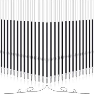 Outus 60 Pcs 0.7 mm Black Retractable Pen Refills Bulk 4.2inch Replacement Ballpoint Ink Pen Refills for Click Ball Point Pens School Office Supplies