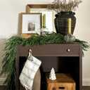 6 FT Christmas Garlands Norfolk Pine Garland Real Touch Artificial Greenery Garland for Table Mantle Fireplace Window Holiday Indoor Outdoor Decoration(2 Pcs)