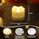 Topstone Remote Controlled Led Tea Lights,Flameless Candles with Timer,CR2450 Battery Powered Candles, Electric Votive Candle,for Festival Decoration and Wedding,Pack of 12,Warm White Light Color