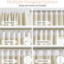 DUALIFE Beige Curtains 102 Length 2 Panels, Cream Blackout Curtains Thermal Insulated Window Treatment Room Darkening Drapes for Living Room Back Tab/Rod Pocket, 52 by 102 Inches Long
