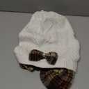 KYEESE Dog Sweater Thick Dogs Clothes with Bowtie Soft Turtleneck Pet Sweater Dress Comfy Knitwear Dog Sweaters for Small Dogs Girl Warm Pullover Pet Coats Stretchy Cat Sweaters, White, XL