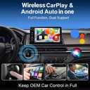 2026 Wireless CarPlay & Android Auto Adapter 2-in-1, WiFi Dual Core,Bluetooth CarPlay Dongle Converts Wired to Wireless, Fast Auto-Connect, for Apple iPhone & Android,USB/Type-c