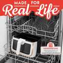 Gourmia 8 Qt Air Fryer, 8 Presets with Digital Display, FryForce 360° Technology, Easy View Window & Interior Light, Dishwasher Safe Basket, White
