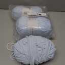 3PCS 3.5oz Chenille Yarn for Blankets Amigurumi: Soft Velvet Baby Yarn Blanket Knitting and Crocheting Bulky 5# Yarn 3 Skeins of 100g (Light Blue)