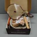 Superbaking Sourdough Starter Kit, 9" Round Banneton Bread Proofing Basket Set, Sourdough Bread Baking Supplies, Sourdough Tools with Silicone Bread Sling, Bread Making Tools, Baking Gifts