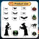 16pcs Halloween Car Magnets, Luminous Halloween Car Decor Stickers Bat Witch Pumpkin Cat Magnetic Stickers Glow in The Dark for Fridge Garage Door