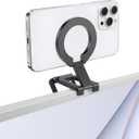 FANAUE Continuity Camera Mount for Desktop Monitor, Magnetic iPhone Webcam Stand, Adjustable Phone Holder for iPhone 17 16 15 14 13 12 Series