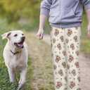 Mens Pajama Pants Soft Lightweight Lounge Sleep Pants, PJ Bottoms with Two Pockets (L)