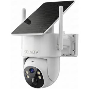 SOIADV Solar Security Cameras Wireless Outdoor with 360 View, 2K Color Night Vision, PTZ Cameras for Home Security, Battery Powered, Two-Way Audio, Motion Detection, Siren Alarm, Waterproof, SD/Cloud