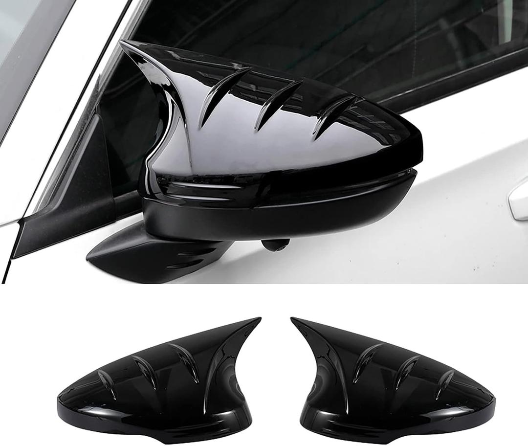 Car Accessories Fit for Honda 11th Gen Civic 2022 2023 2024 2025 Exterior Sport Door Side Rearview Mirror Guard Decoration Cover Trim (Black) ABS 2 PCS with Turn Signal Hole