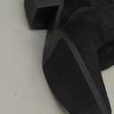 HOCHFART Knee High Boots Women Faux Suede Square Toe Chunky Heel Long Tall Boots With Side Zipper Fall Boots for women 2025 Black Size 7.5