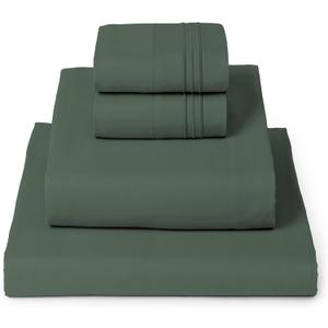 Mellanni King Sheets Set - 4 PC Iconic Collection Bedding - Hotel Luxury, Extra Soft, Cooling Bed Sheets - Wrinkle, Fade, Stain Resistant (King, Emerald Green)