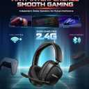 NUBWO Wireless Gaming Headset for PS5, PS4, PC, Laptop, Mac, 3 in 1 Gaming Headphones with 7.1 Surround Sound, Noise Canceling Mic, 20ms Low-Latency, 80Hr Battery, 2.4GHz/Bluetooth 5.4/3.5mm Wired