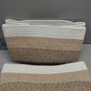 Large Storage Basket for Organizing, Woven Rope Basket for Shelves, Closet Organizer Bins for Clothes, Blanket, Toys, Baby Nursery Storage, 17.7" x 13" x 7.87", 2 Packs Gradient Yellow