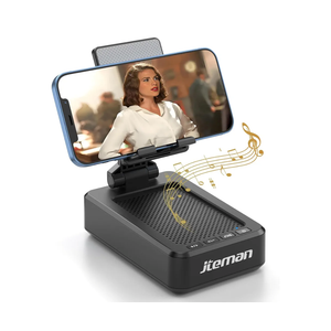 Cell Phone Stand with Wireless Bluetooth Speaker and Anti-Slip Base HD Surround Sound Perfect for Home and Outdoors with Bluetooth Speaker for Desk Compatible with iPhone/ipad/Samsung Galaxy