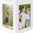 Picture Frame, Integrated Cube Photo Frame for 4 Pictures, 3.5"x5" Picture Frame for Home and Office Decor, Multi-Purpose Photo Box Vase,Table Remote Holder Photo Gifts