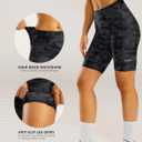 Padded Bike Shorts for Women High Waisted 4D Padding Cycling Bicycle Road Biking Shorts with Pockets (XX-Large, Camo Black)