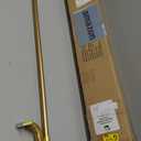 Gold Curtain Rods, Curtain Pole for Window 28 to 48 Inch(2.3-4 Feet), 5/8 Inch Decorative Drapery Pole, Gold Splicing Curtain Rod Set, Size: 18"-45", Brass Gold