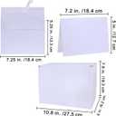 Winlyn Blank White Cards and Envelopes 100 Pack, 5 x 7 Folded Greeting Cards and A7 Invitation Envelopes 5 1/4 x 7 1/4 Self Seal 95lb for Weddings Shower Graduation Business Announcements Mailing