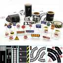 Road Tape for Toy Cars & Trains Black Track 3 Rolls Road Tape 197 inch by 1.9 inch, Packing Traffic Signs Stick to Floors and Walls, Quick Cleanup, for Kids Car Play Gift