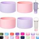 2-Pack Silicone Boot for Stanley 30 40 OZ Cup, Boots for Stanley Cup Accessories, Non-Slip Tumbler Bottom Protector Cover, Noise Reduction Protective Sleeve for Quencher H2.0 / IceFlow 20oz 30oz