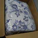 BLISSA Washable Area Rug 8x10 - Large Delft Blue Boho Rugs for Living Room Soft Vintage Oriental Floral Retro Carpet Stain Resistant Accent Rug for Bedroom Dining Room Under Table Home Office Decor