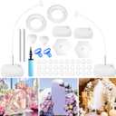 Balloon Arch Stand Kit with Base 8.2 Feet and 5 Feet Free Bending Shape Half Arch Balloon Stand Balloon Arch Frame for Birthday Baby Shower Wedding Graduation Party Decorations