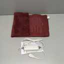 Sunbeam XL Back Neck and Shoulder Heat Therapy 12 x 24 with Auto Shut Off 6 Settings Machine-Washable Comfortable Microplush Fabric - Burgundy