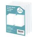 Egofine Plexiglass Sheets Acrylic Sheets 4 Pack of 12x16 0.04 Thick Clear Plastic Cast Transparent Plexi Glass for Crafting Projects, Replacement Picture Frame Glass, DIY Display, Easy to Cut
