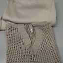 ANRABESS Women 2 Piece Lounge Sets Crochet Knit Sweater Vest Wide Leg Pants Summer Casual Travel Matching Outfits Clothes Large