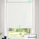 LazBlinds Motorized No Drill Blackout Roller Shades, 36" W x 72" H, White