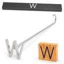 Steak Branding Irons Personalized for Steak, Buns, Wood & Leather | Personalized Stainless Steel BBQ Brander | Branding Stick with Gift Box | 12" Hand-Forged Handle (3" Letter, W)