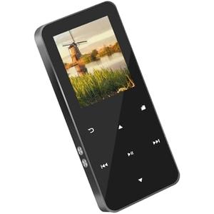 144GB MP3 Player - Music Player with Bluetooth 5.2 HiFi Sound Shuffle Single Loop FM Radio Built-in HD Speaker Voice Recorder Mini Design Ideal for Sport (Black)