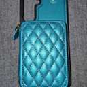 Samsung s24 fe phone case with card holder and zipper pocket turquoise
For sale